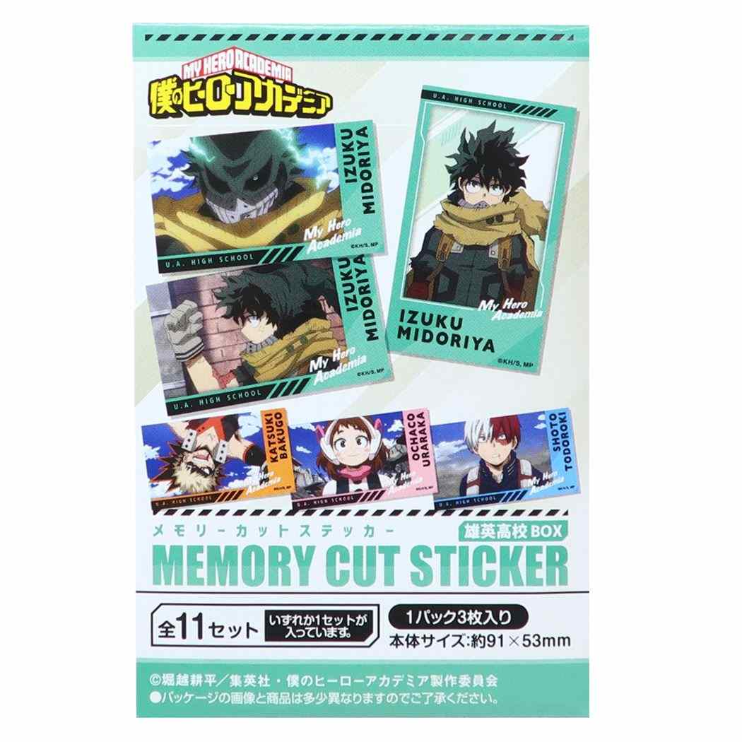 僕のヒーローアカデミア 少年ジャンプ アニメキャラクター ステッカー メモリーカットステッカー 3枚入り 全33種 雄英高校BOX