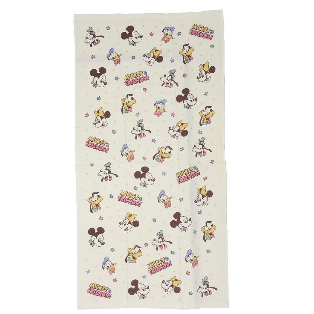 片面ガーゼプリントビッグタオル ミッキー&フレンズ バスタオル ディズニー 林タオル グッドラック