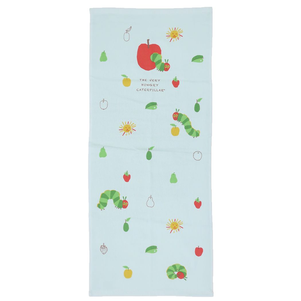 はらぺこあおむし エリックカール 絵本キャラクター バスタオル 片面ガーゼプリントビッグタオル フルーツビヨリ