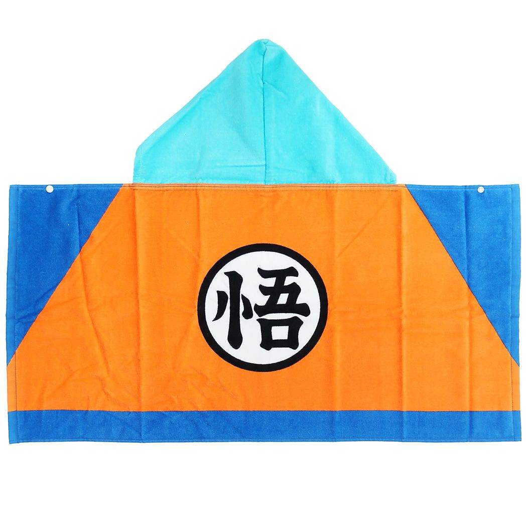 ドラゴンボール超 変身タオルポンチョ フード付き コンパクト バスタオル なりきり悟空 少年ジャンプ 林タオル プレゼント 男の子 女