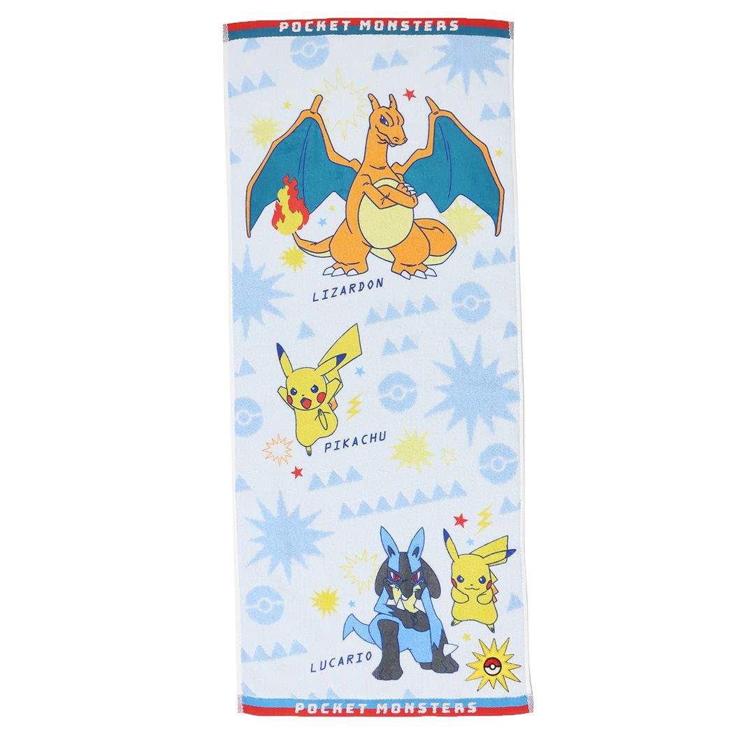 ポケットモンスター グッズ フェイスタオル キャラクター プリントロングタオル N2002 ボーイズ