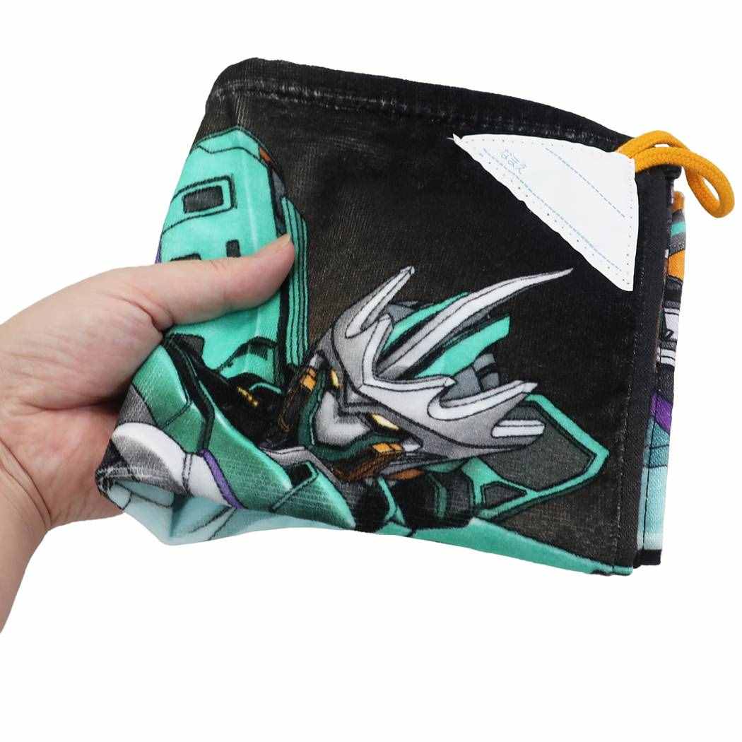 新幹線変形ロボ シンカリオン ループタオル グッズ ループ付き インクジェット プリントハンドタオル H5ハヤブサ ミク プレゼント