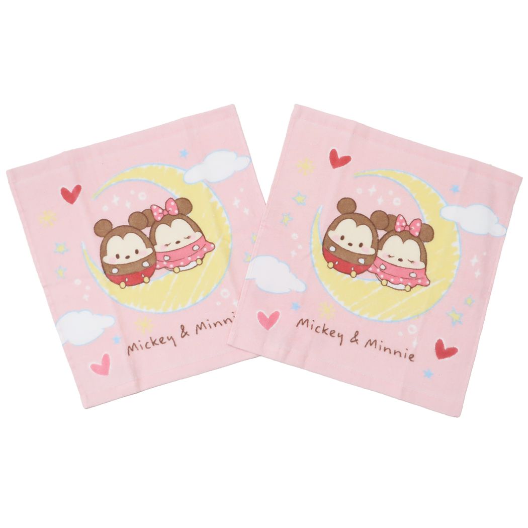 ミッキー&ミニー キャラクター ハンドタオル ウォッシュタオル 2枚セット ジョイアス プレゼント 男の子 女の子 ギフト
