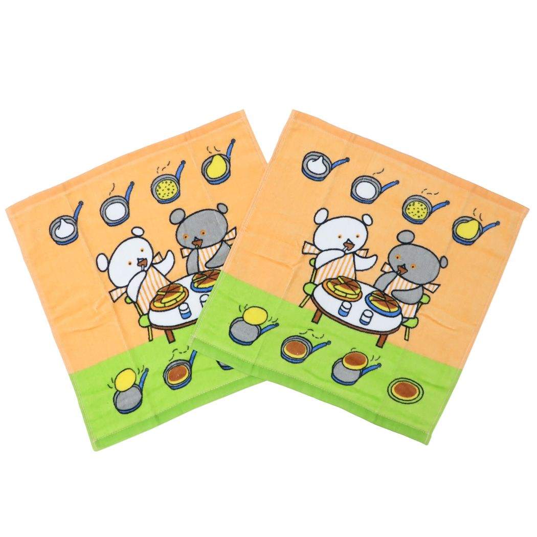 コグマチャン 絵本キャラクター ハンドタオル プリントウォッシュタオル2枚セット さぁ、たべよう プレゼント 男の子 女の子 ギフト