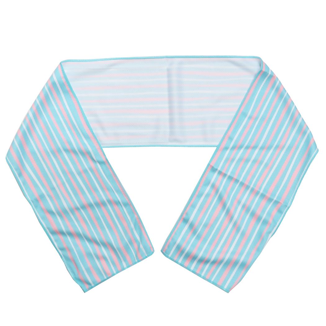 夏用 ひんやりタオル 抗菌 クールタオル ひんやりストライプ 熱中症対策 女の子 男の子 冷感タオル キッズ 子ども 大人 学生