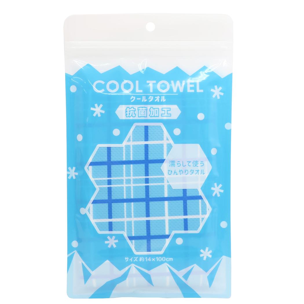 抗菌 クールタオル キッズ 子ども 大人 学生 夏用 ひんやりタオル ひんやりチェック 林タオル プレゼント 男の子 女の子 ギフト