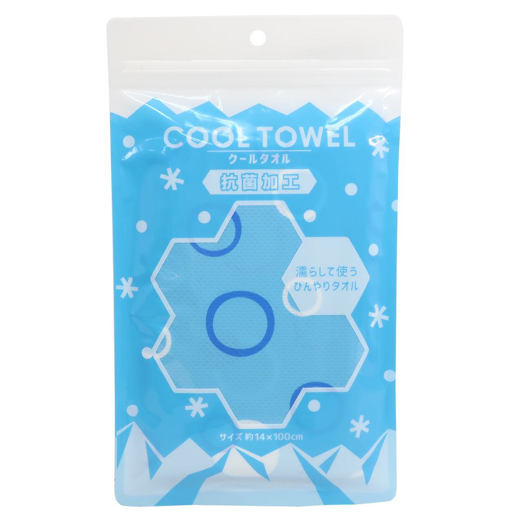 抗菌 クールタオル 夏用 ひんやりタオル ひんやりドット キッズ 子ども 大人 学生 グッズ プレゼント 男の子 女の子 ギ