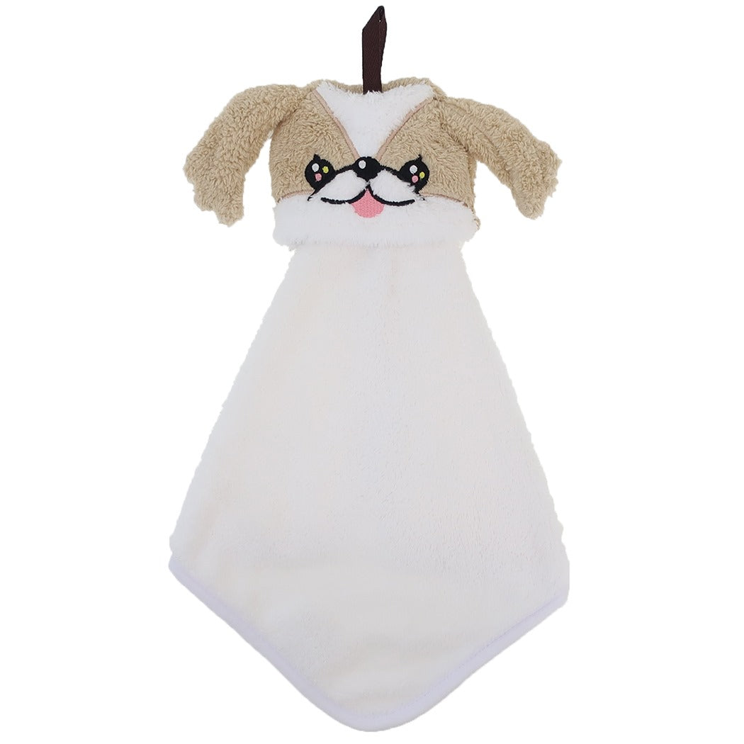 吊り下げタオル ぺきにーずマスコットタオル お手拭きタオル パーティーカラー いぬ 犬飼タオル プレゼント 男の子 女の子 ギフト