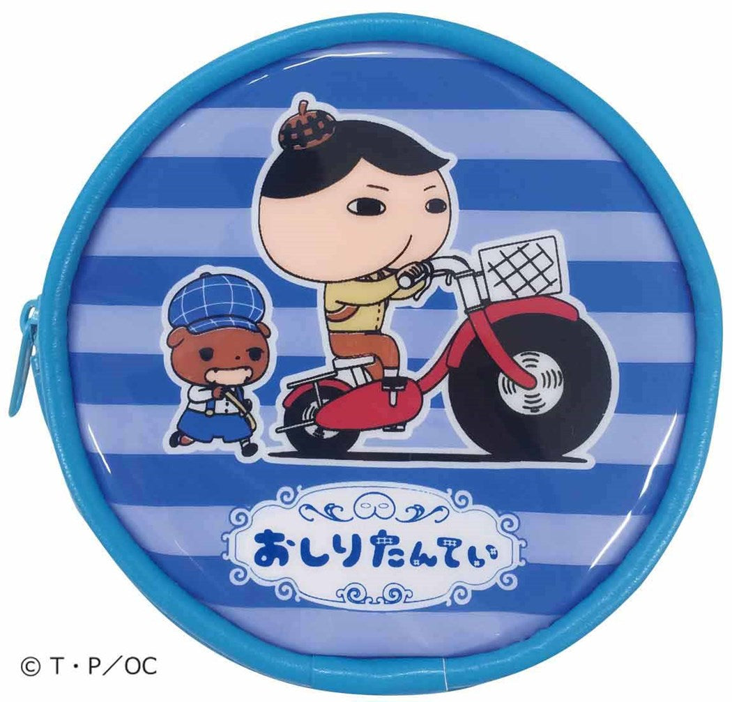 おしりたんてい グッズ ラウンド ネックポーチ 丸型 ネックパース ブルー アイプランニング ポシェット プレゼント 男の子