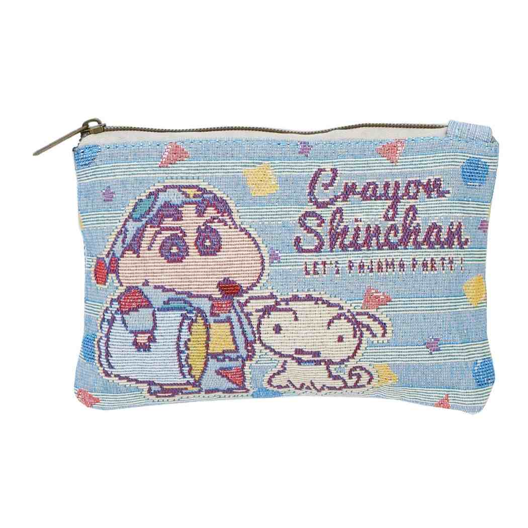 クレヨンしんちゃん グッズ コスメポーチ アニメキャラクター ゴブラン織りフラットポーチ