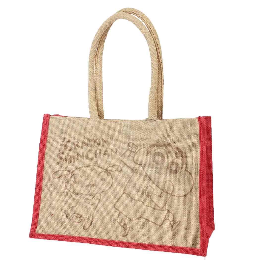 クレヨンしんちゃん トートバッグ ジュートマイバッグ M チェリーレッド アイプランニング