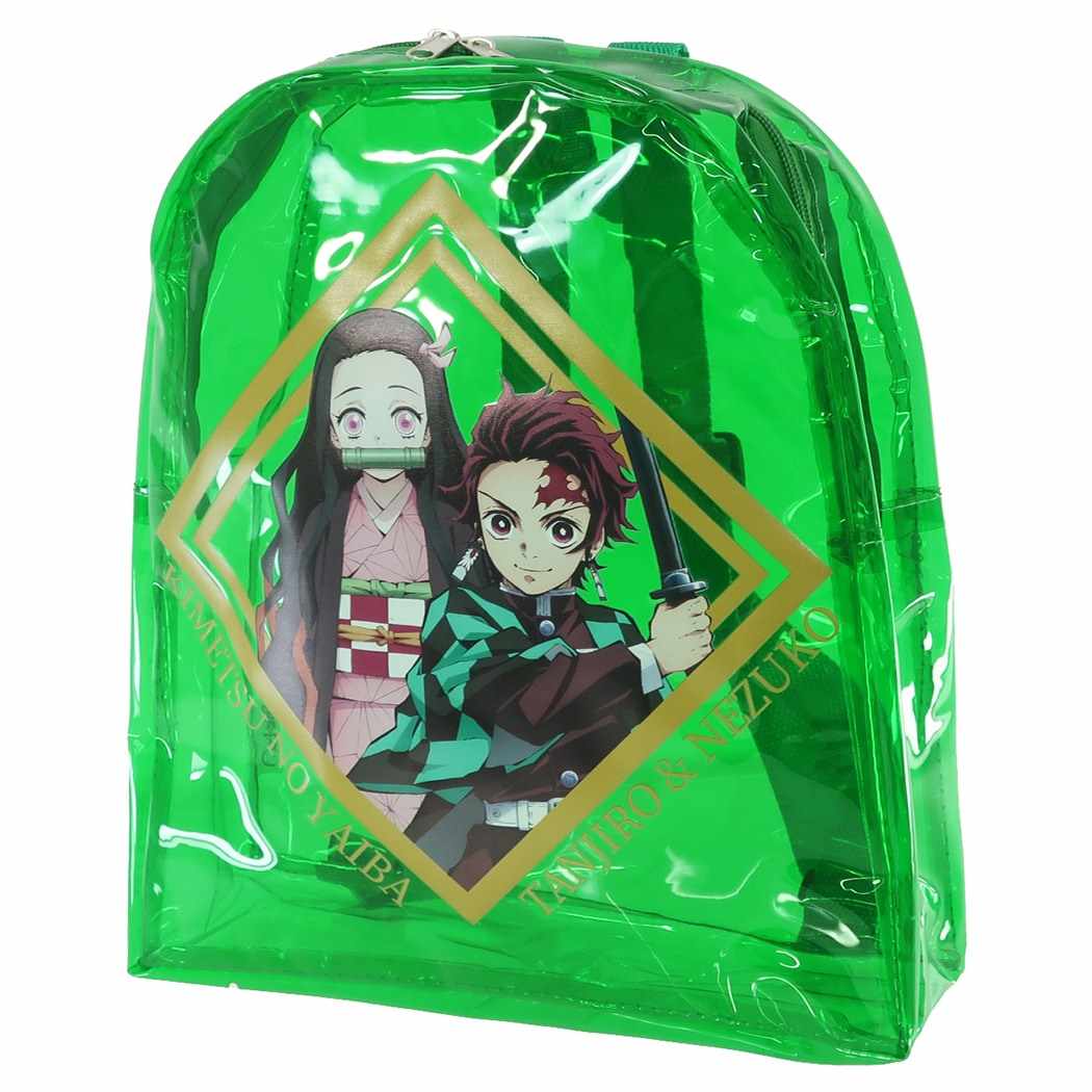 鬼滅の刃 クリア キッズリュック プールバッグ 竈門炭治郎&竈門禰豆子 少年ジャンプ アニメキャラクター グッズ プレゼント 男の子