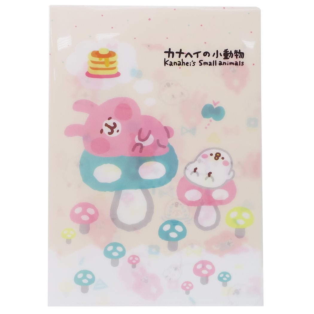 カナヘイの小動物 ファイル Wポケット A4クリアファイル ピスケ&うさぎ LINEクリエイターズ インロック 文具 プレゼント 男の