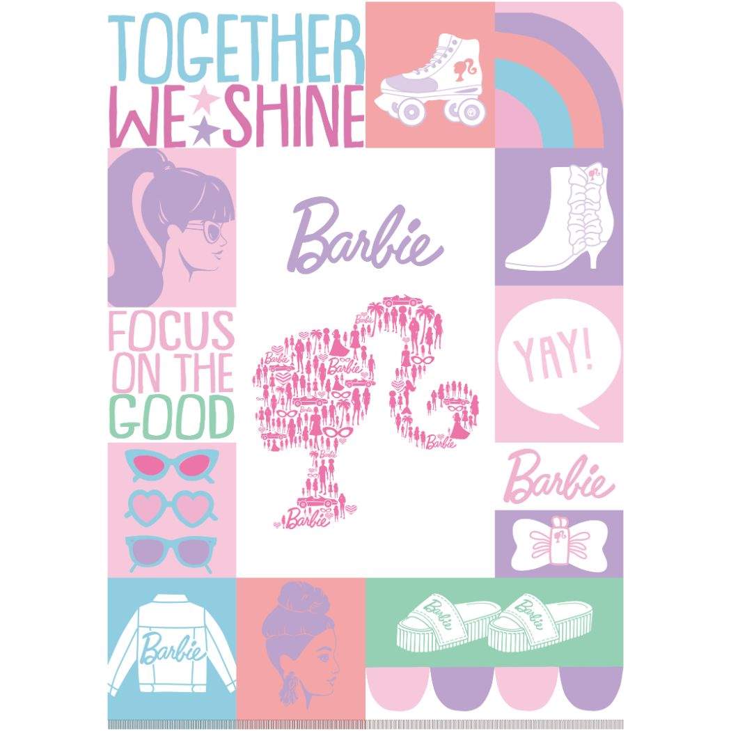 バービー Wポケットクリアファイル A4 ポケットファイル Barbie キャラクター