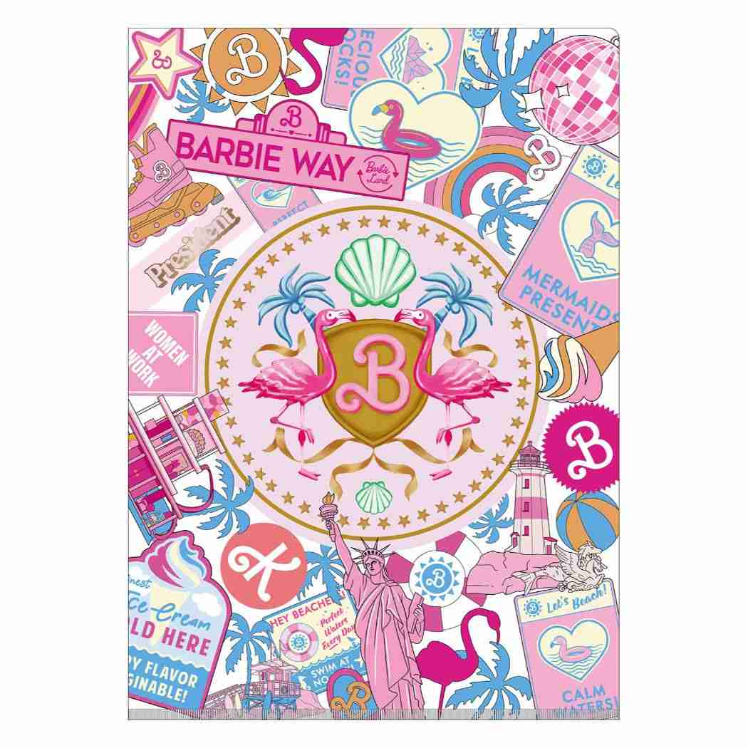 バービー ポケットファイル Wポケットクリアファイル A4 Barbie インロック