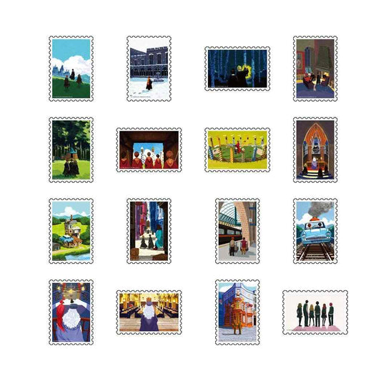 ハリーポッター 映画キャラクター コレクター雑貨 切手型クリアカードコレクション全16種 16個入セット looking forward series