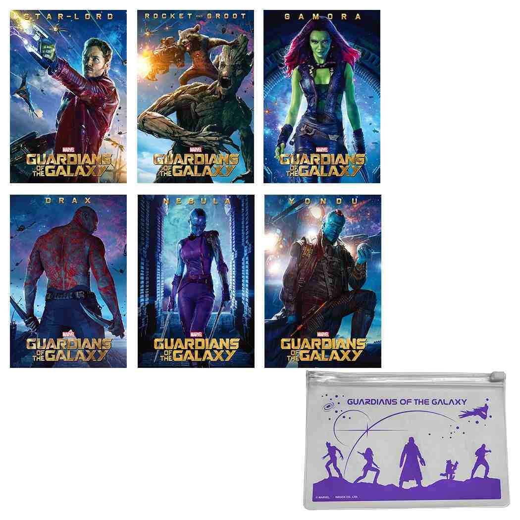 ガーディアンズオブギャラクシー MARVEL キャラクター POSTCARD ケース付きポストカードセット 6枚セット