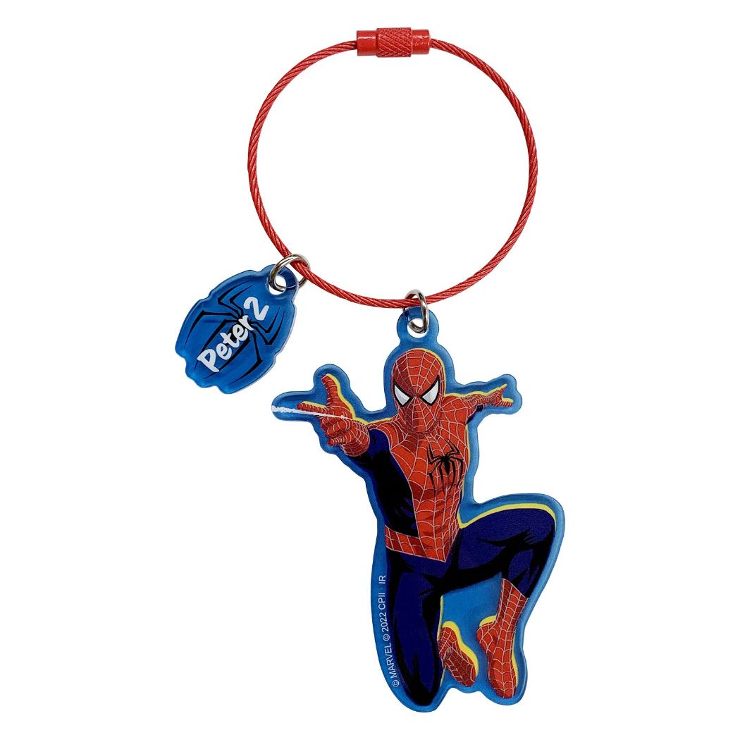 スパイダーマン ノーウェイ ホーム 2連アクリルキーホルダー キーリング Peter2 MARVEL 映画キャラクター プレゼント 男