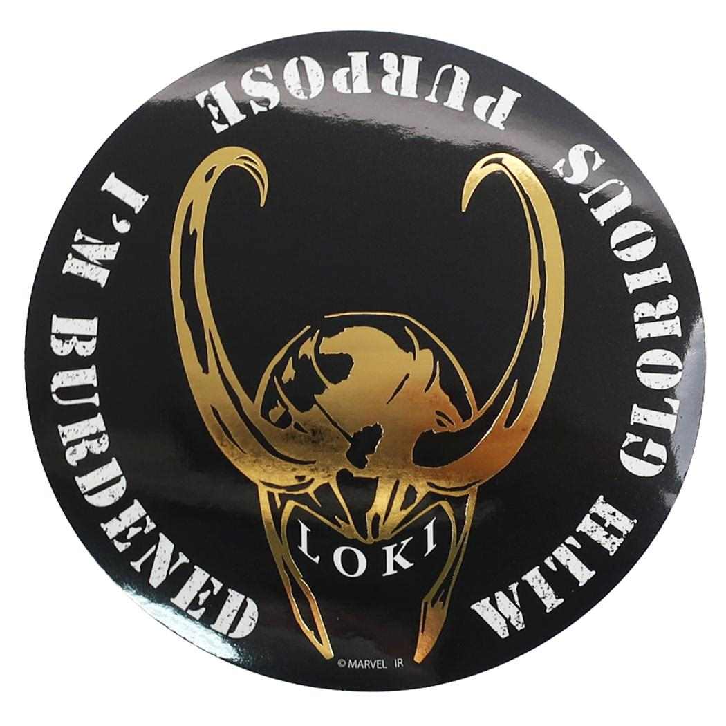 マーベル キャラクター 箔押し ステッカー ビッグ シール ロキ MARVEL グッズ プレゼント 男の子 女の子 ギフト
