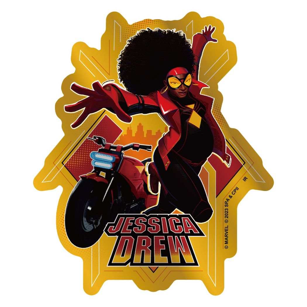 スパイダーマン:アクロス ザ スパイダーバース ダイカットシール メタリックステッカー SPIDER-WOMAN MARVEL インロック