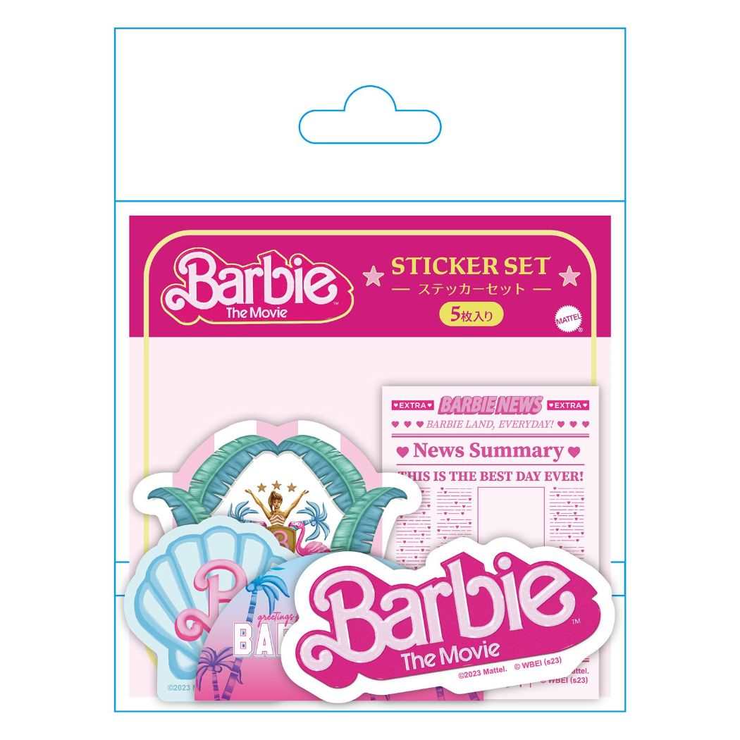 バービー グッズ ダイカットシール Barbie キャラクター ステッカーセット 5枚入り