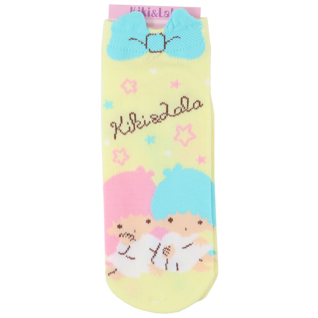 リトルツインスターズ キキ&ララ 立体耳付きリボンソックス レディース サンリオ 女性用靴下 キャラクター リボン