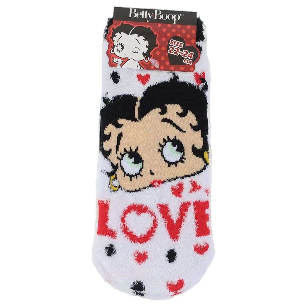 ベティブープ もこもこルームソックス BETTY BOOP 女性用防寒靴下 キャラクター ラブ