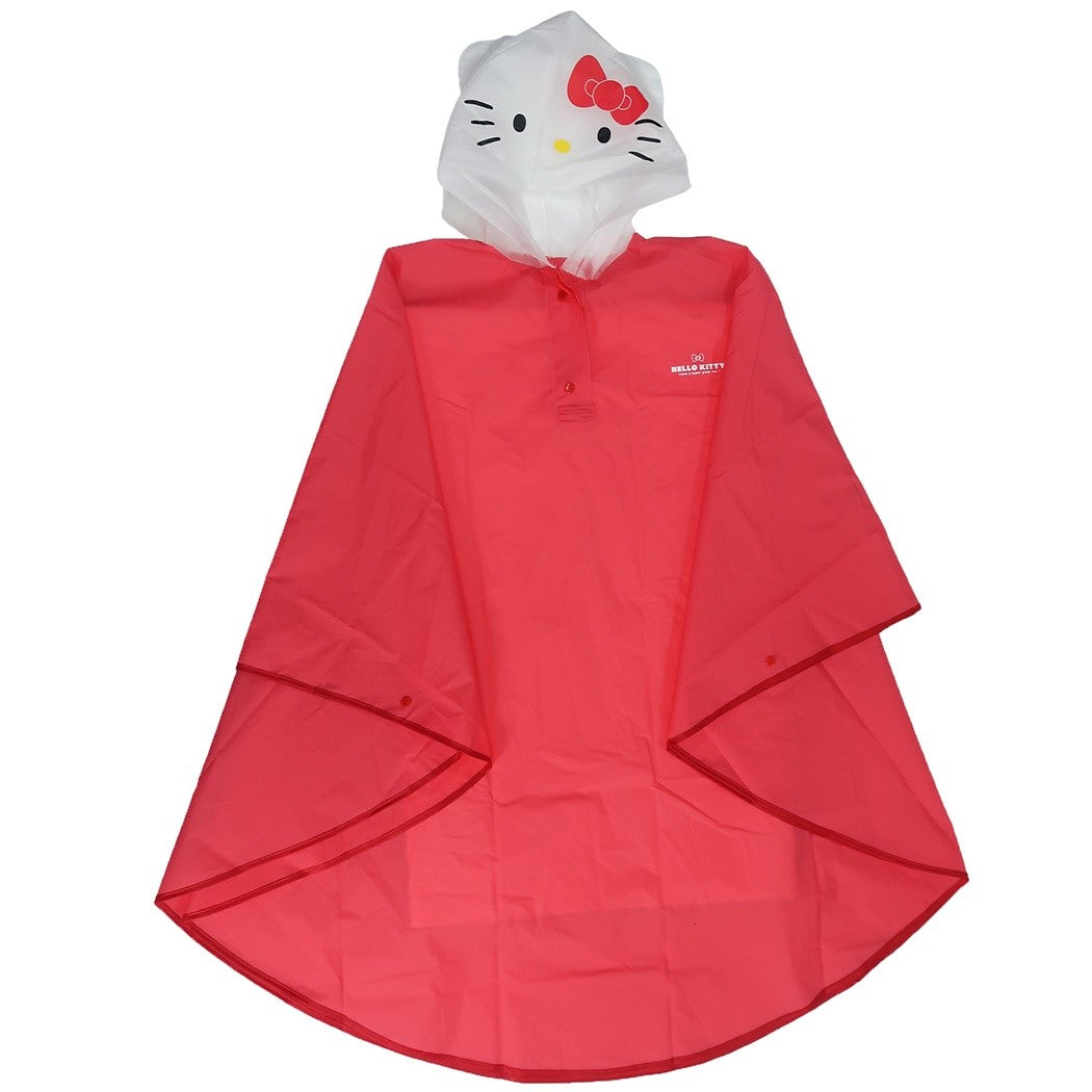 大人用 耳付き レインポンチョ ハローキティ レインウェア サンリオ レインコート 雨具 プレゼント 男の子 女の子 ギフト