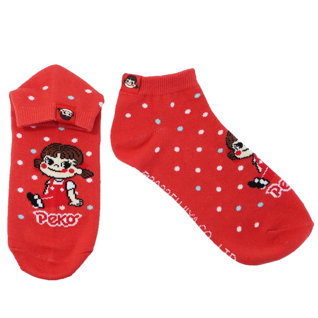 不二家のペコちゃん 女性用靴下 タグ付き レディースソックス プレゼント 男の子 女の子 ギフト