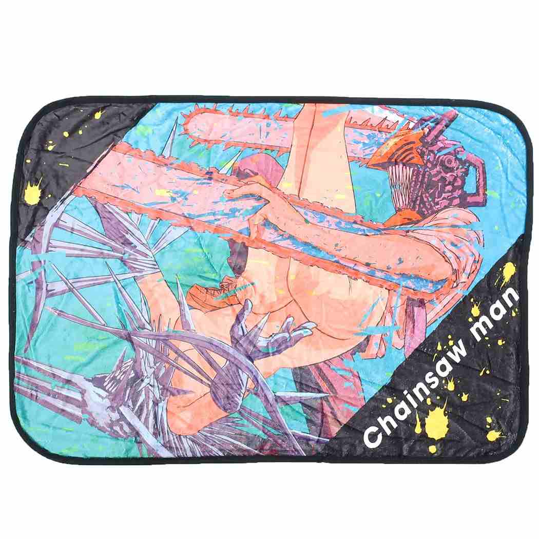 チェンソーマン ひざ掛け毛布 フランネル ブランケット チェンソーマン&クァンシ 少年ジャンプ ケイカンパニー ウォーマー雑貨 防寒 プレゼ