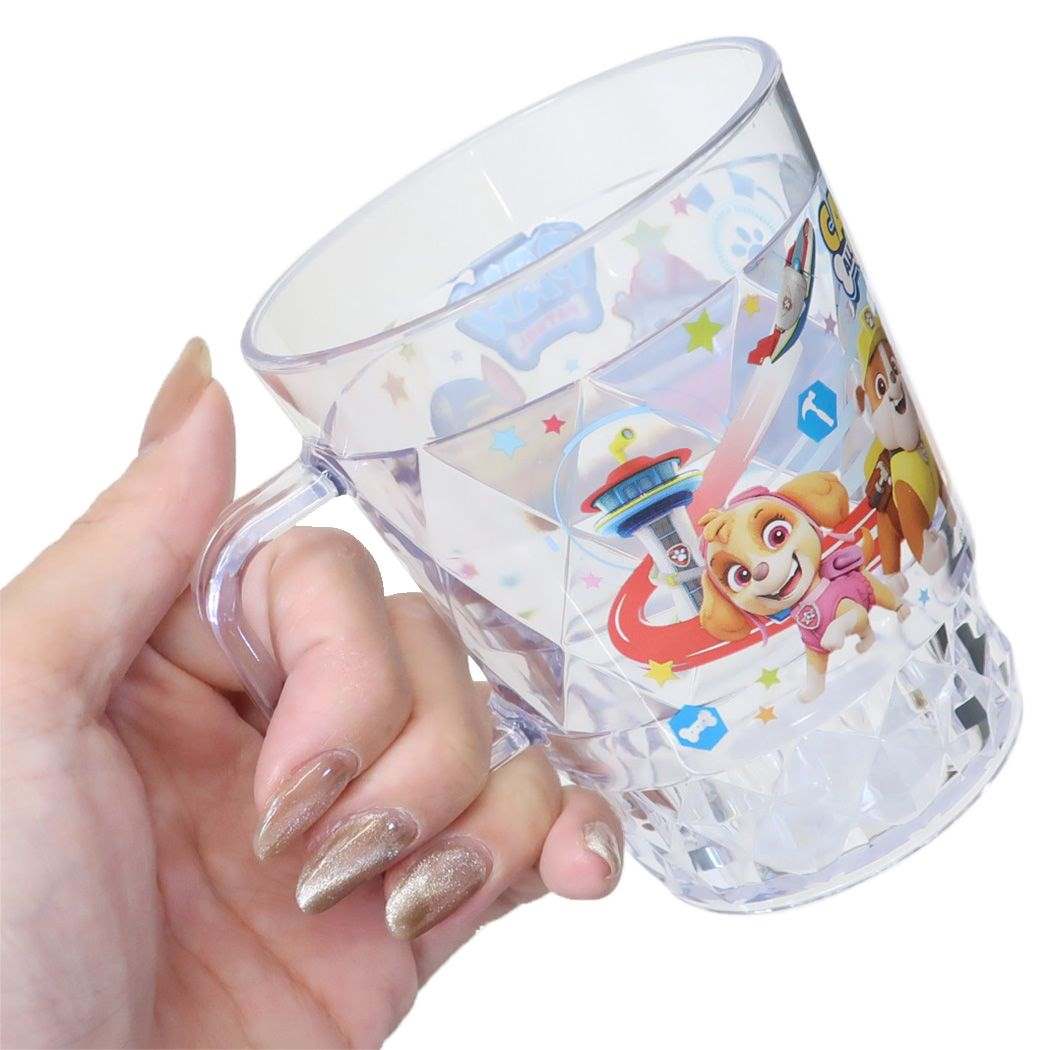 プラカップ パウパトロール キラキラダイヤカップ クリア プラコップ プラスチック