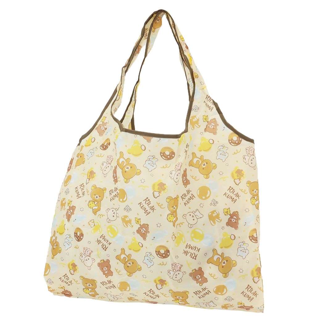 リラックマ ポケット付きプチエコバッグ エコバッグ クリーム サンエックス キャラクター