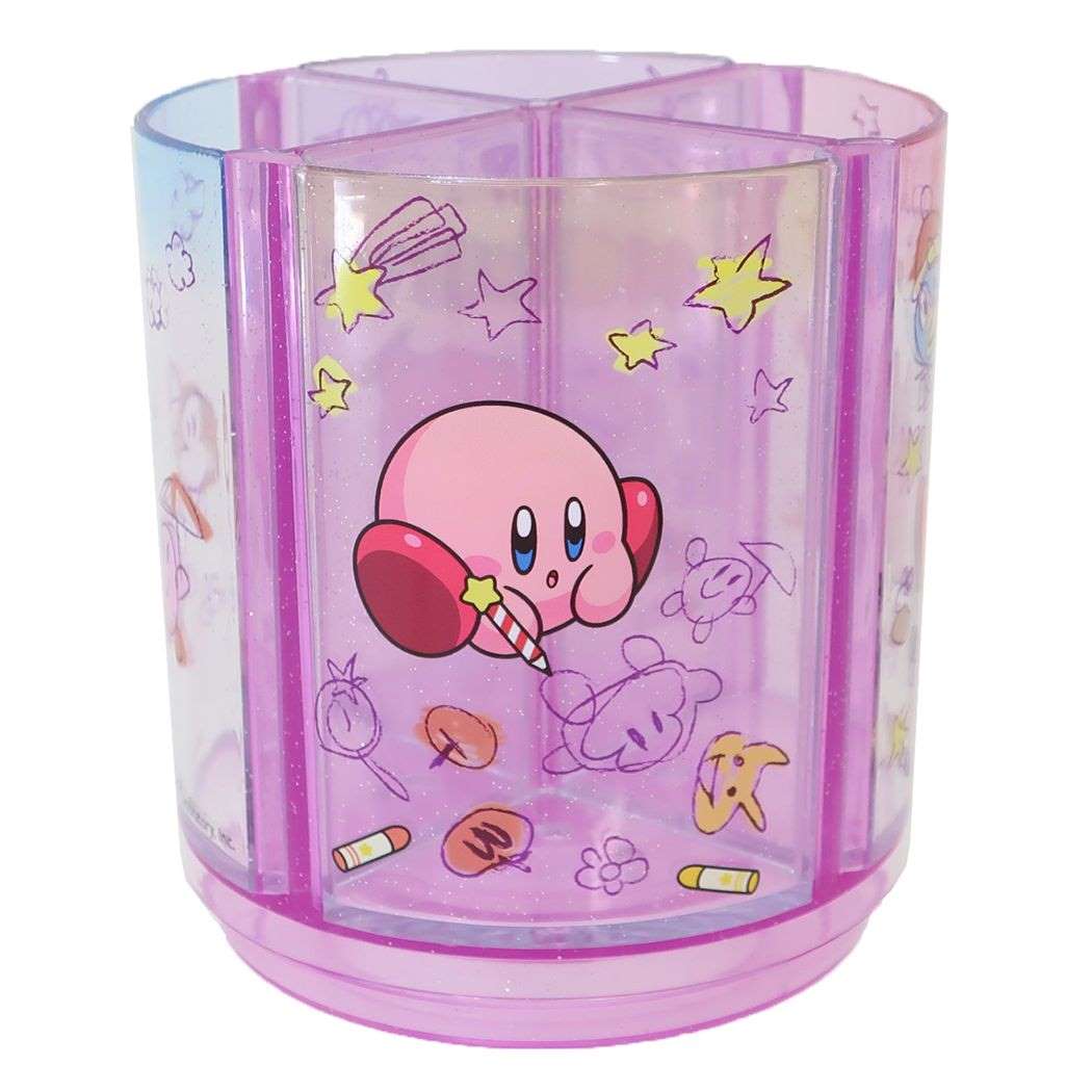 星のカービィ 回るペンスタンド 回転ペン立て キャラクター らくがきカービィ パープル