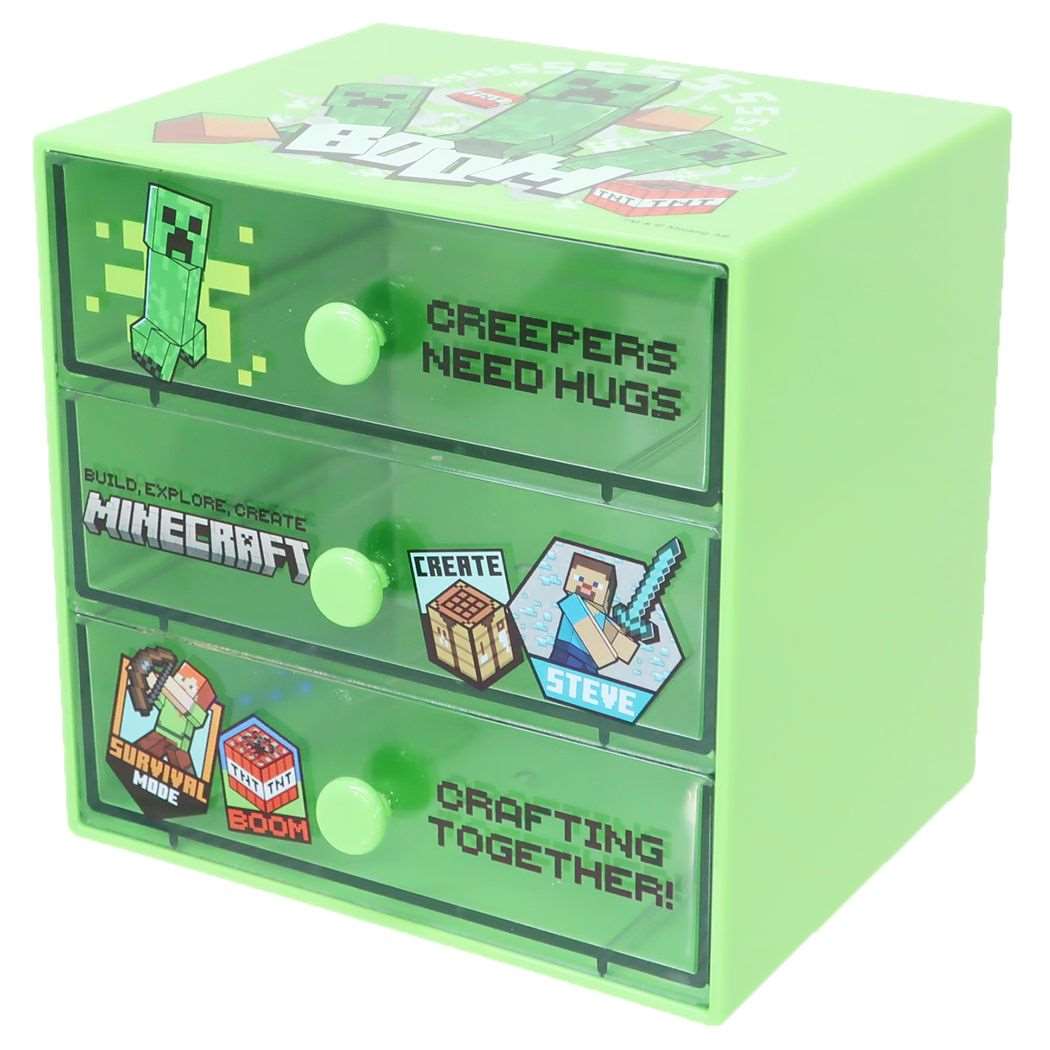 マインクラフト 卓上収納 3段チェスト クリーパー Minecraft ケイカンパニー