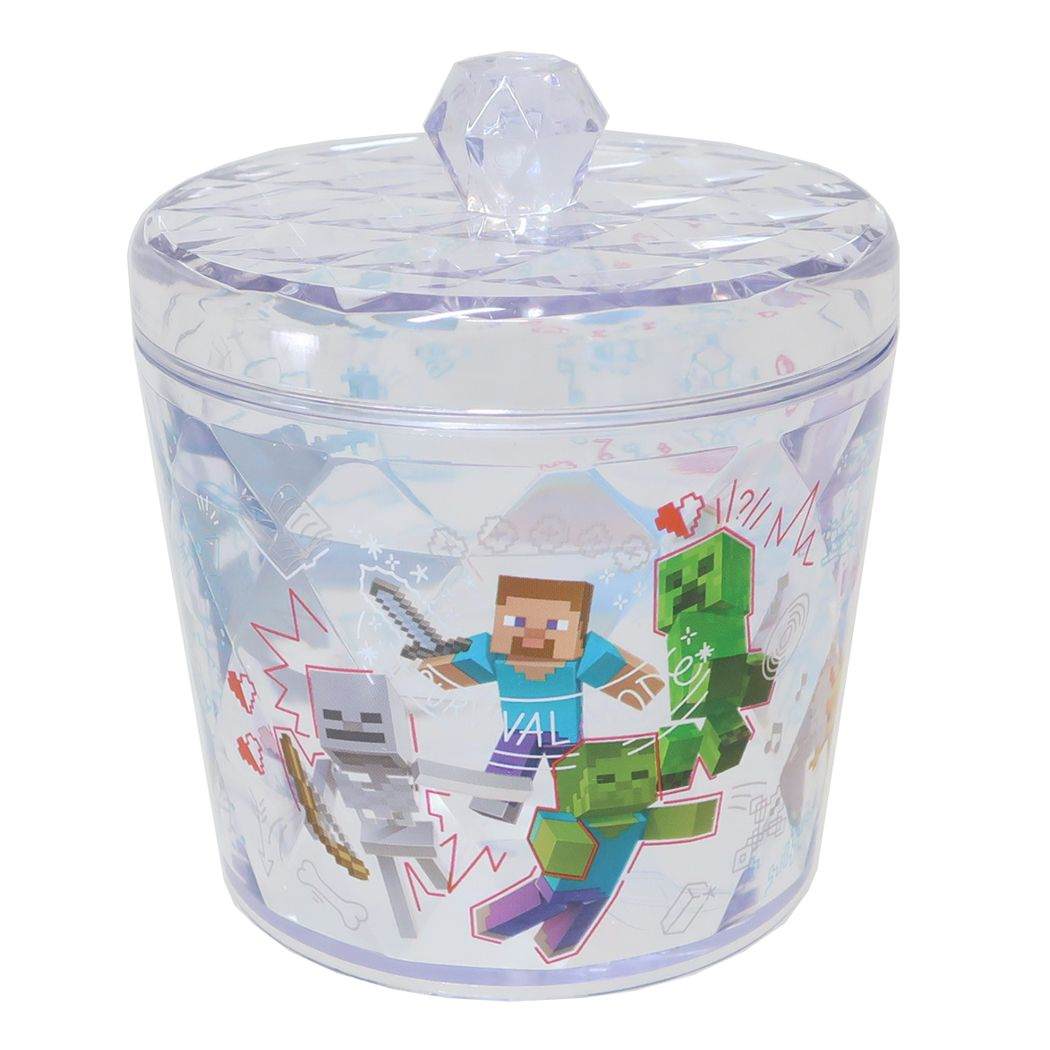 Minecraft マインクラフト ゲームキャラクター 卓上収納 キラキラキャニスター クリア
