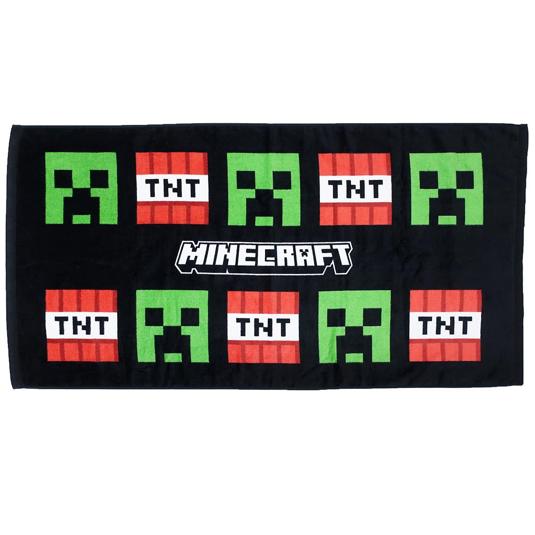 マインクラフト ゲームキャラクター バスタオル プリントビッグタオルL Minecraft プレゼント 男の子 女の子 ギフト