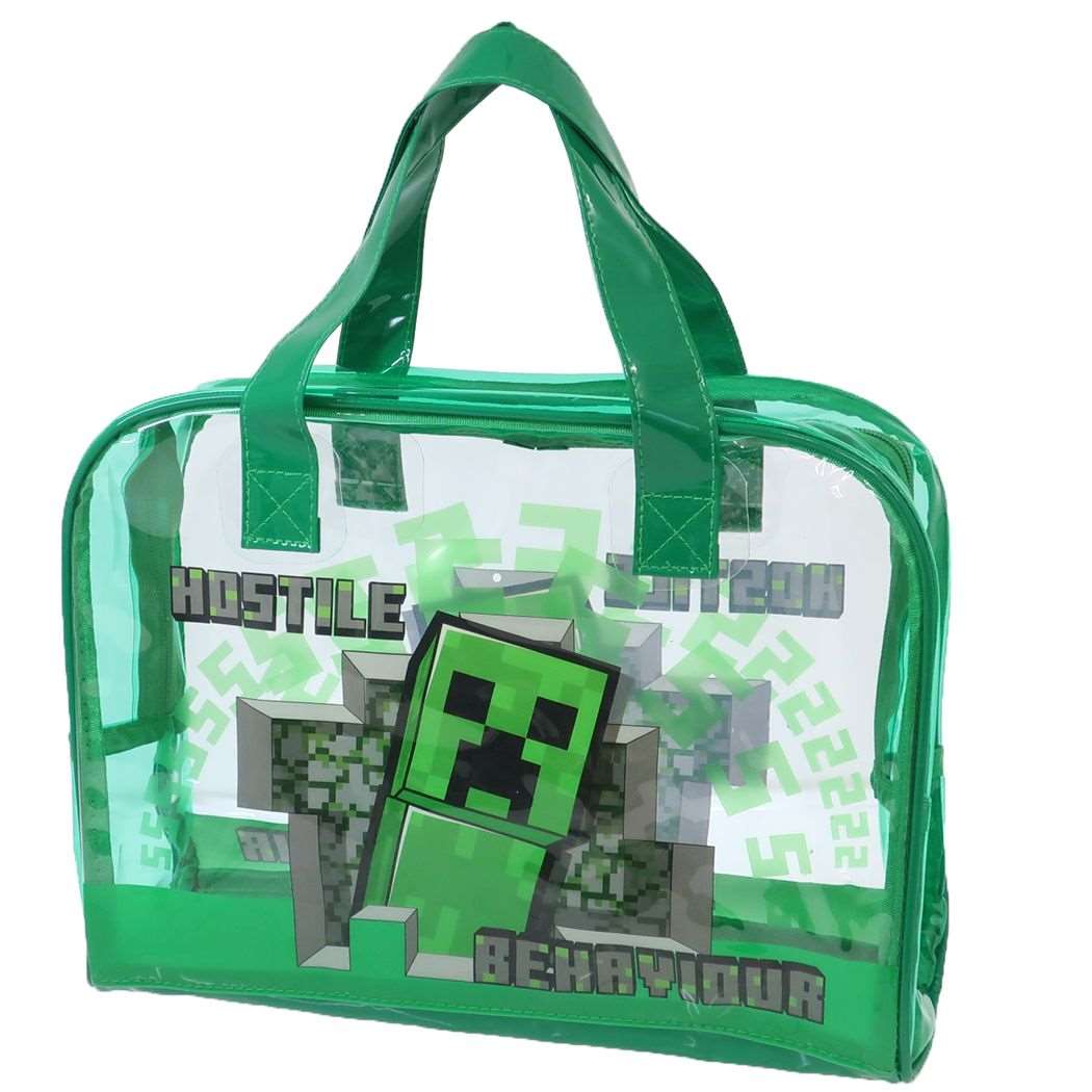 マインクラフト Minecraft ゲームキャラクター プールバッグ ビニールトート クリーパー