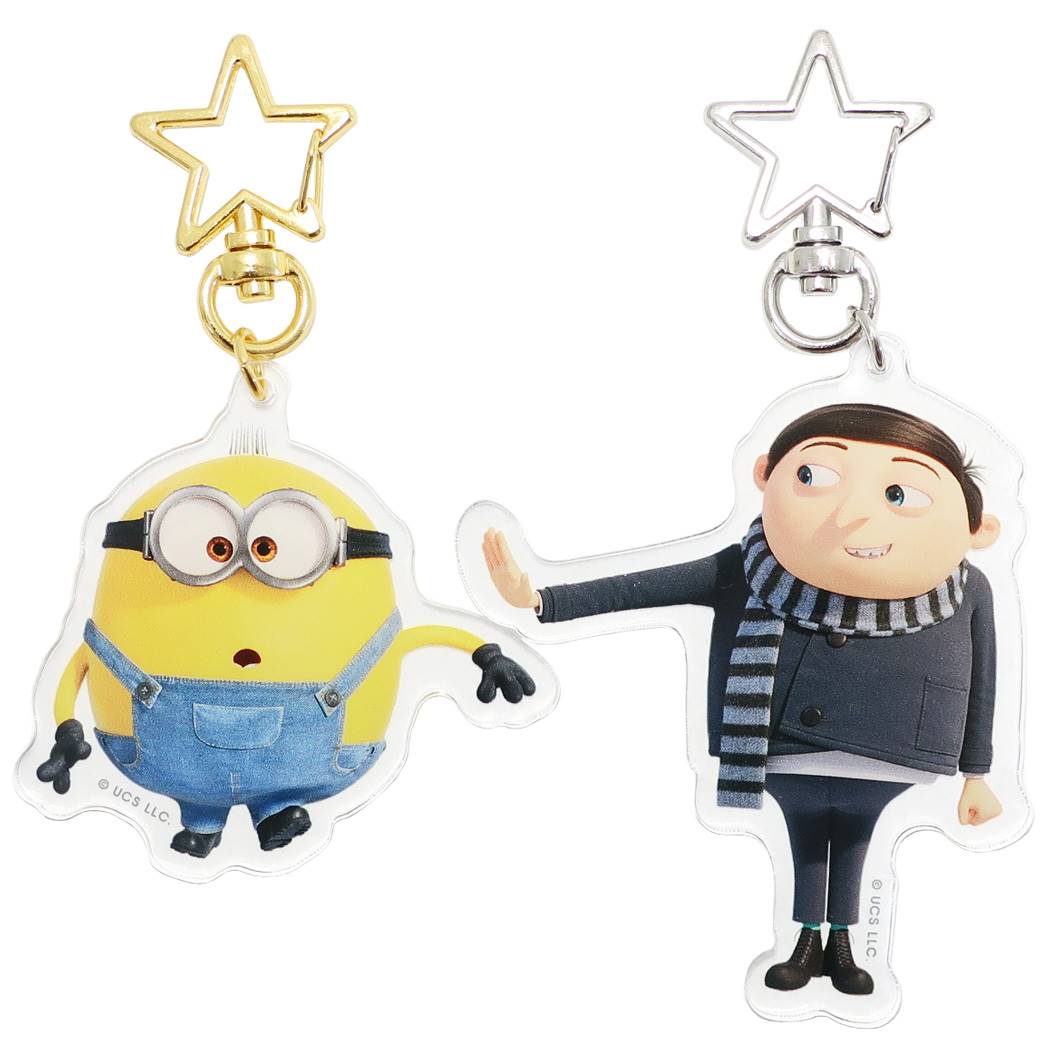ミニオンズ キャラクター キーリング アクリルペアキーチェーン オットー&グルー ユニバーサル映画 プレゼント 男の子 女の子 ギフト