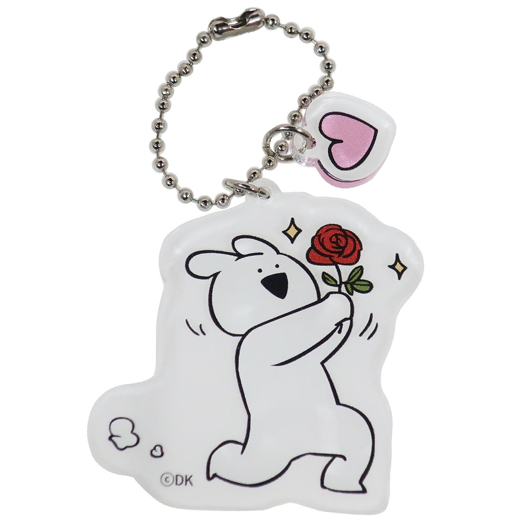 すこぶる動くウサギ アクリル ダイカット キーホルダー キャラクター グッズ キーリング ハート LINEスタンプ ケイカンパニー プレゼン