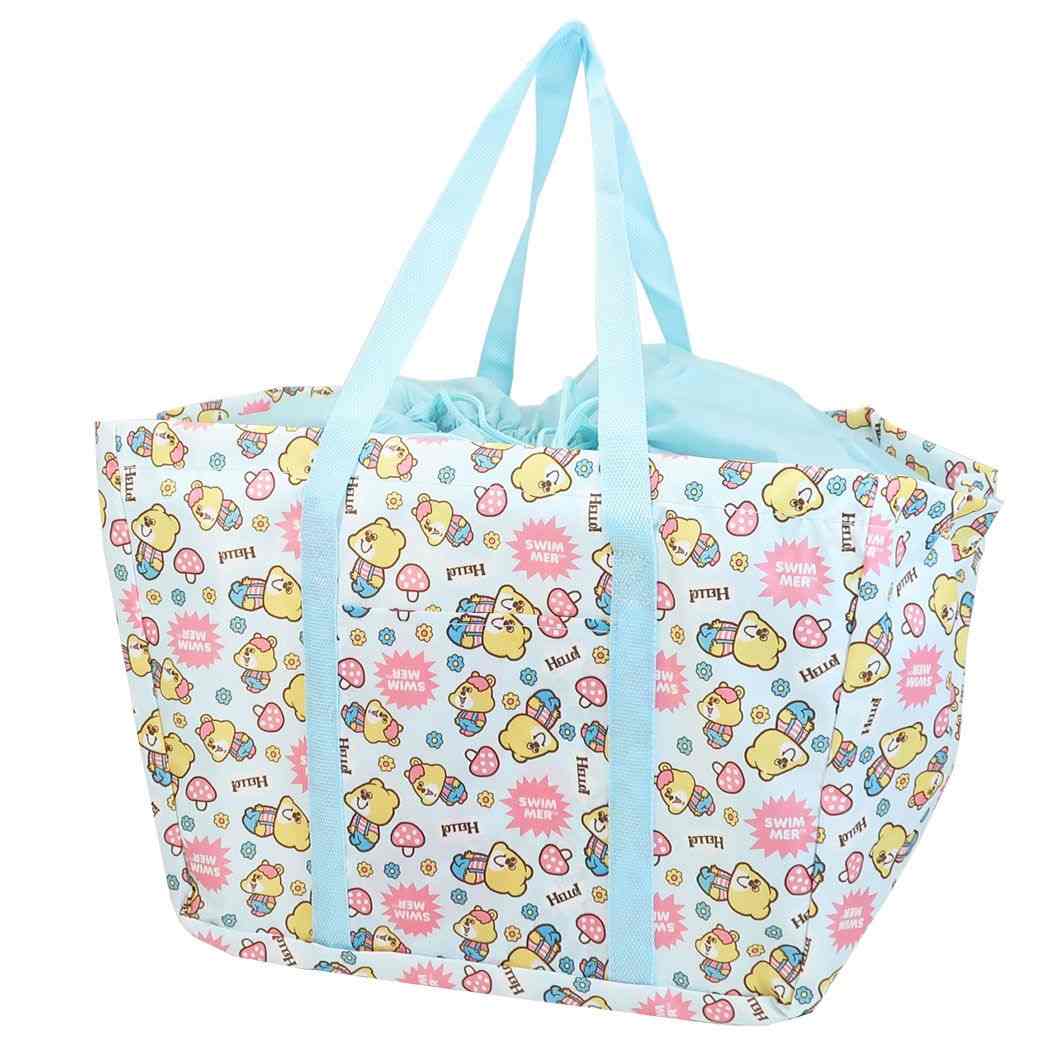 スイマー SWIMMER レジかごエコバッグ お買い物バッグ きのこ ブルー ケイカンパニー お買い物かばん かわいい 女子向け プレゼント