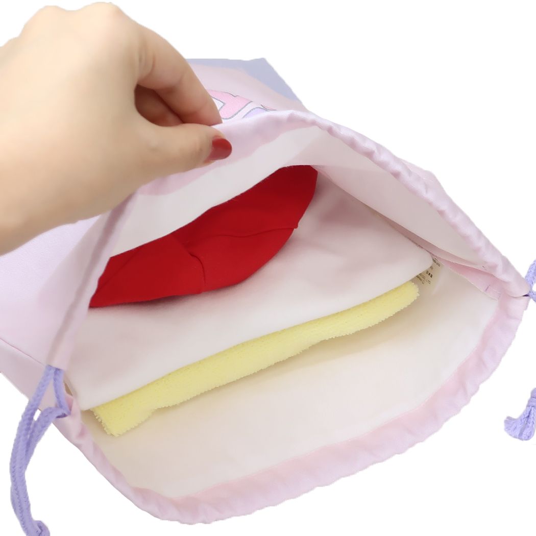 ハローキティ きんちゃくポーチL 巾着袋 ピンク 新入学 サンリオ