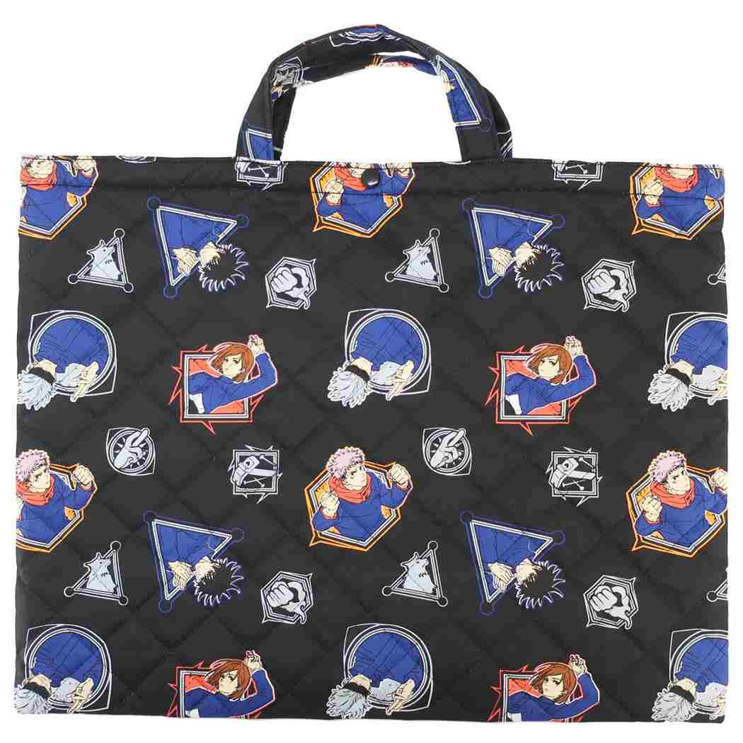 呪術廻戦 少年ジャンプ アニメキャラクター キルト レッスンバッグ 大 ジュニア お稽古かばん クロ 新入学 マルヨシ プレゼント 男