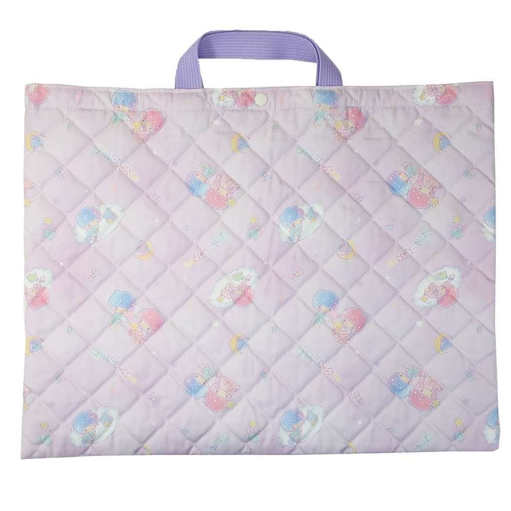 リトルツインスターズ キキ&ララ キルト レッスンバッグ 大 ジュニア お稽古かばん パープル 新入学 サンリオ マルヨシ プレゼント
