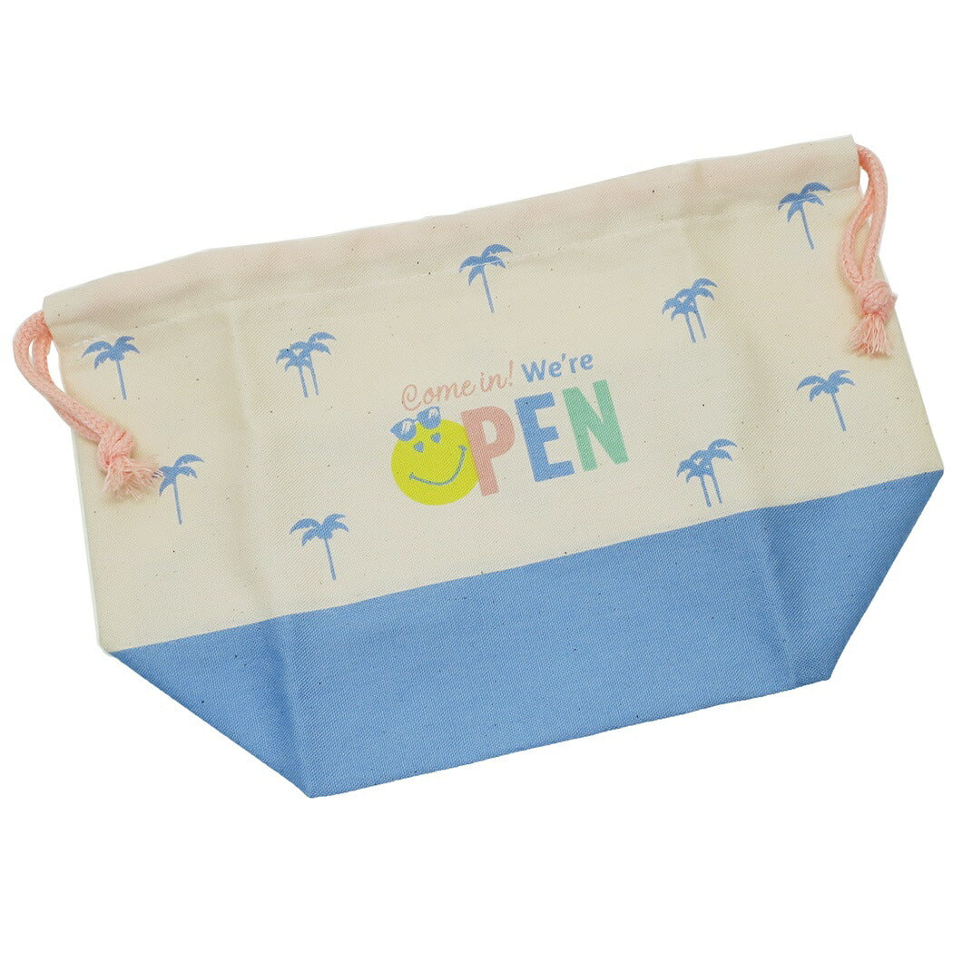 ランチ巾着 スマイリーフェイス お弁当きんちゃくポーチ Smiley Face カミオジャパン 26×17×11cm 日本製 プレ