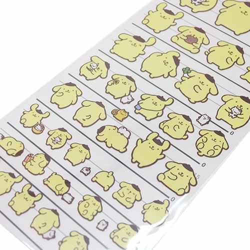 ポムポムプリン シール 4サイズステッカー 14641 サンリオ sanrio カミオジャパン 可愛い デコステッカー キャラクターグッズ