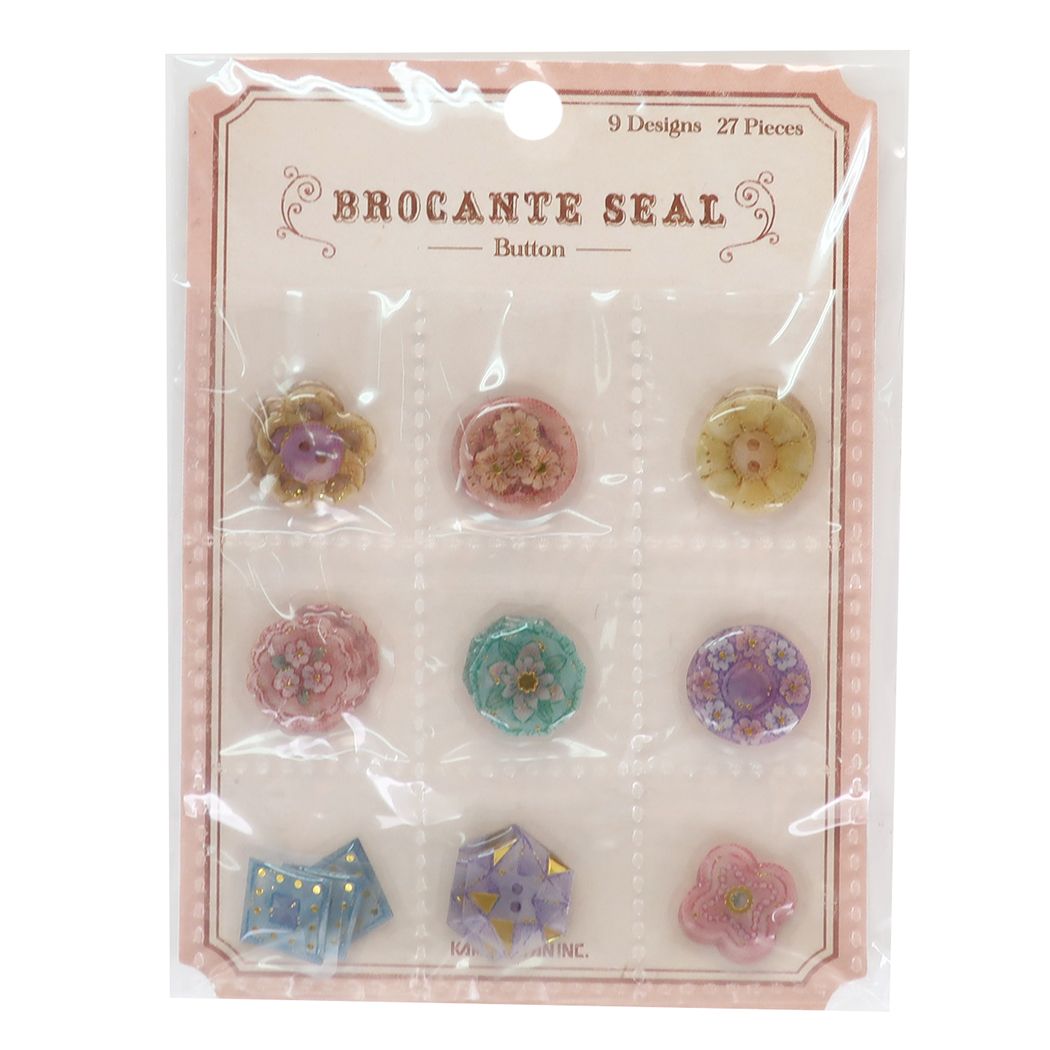 フレークシール ブロカンテ シール BROCANTE BUTTON カミオジャパン プレゼント 男の子 女の子 ギフト