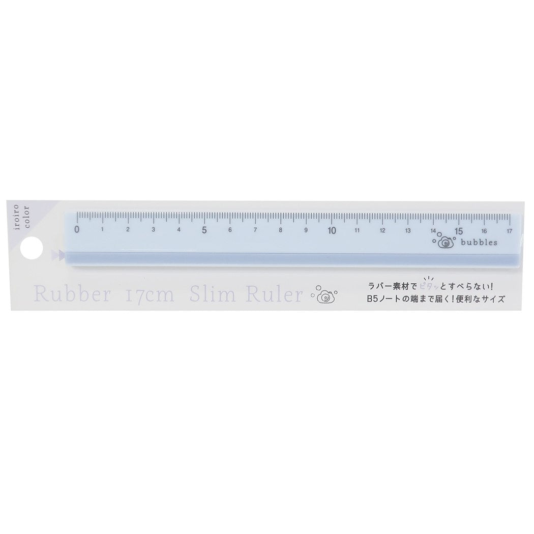 ものさし 17cm 定規 ラバーすべり止め IROIRO COLOR バブルカメラ 新学期準備文具 かわいい プレゼント 男