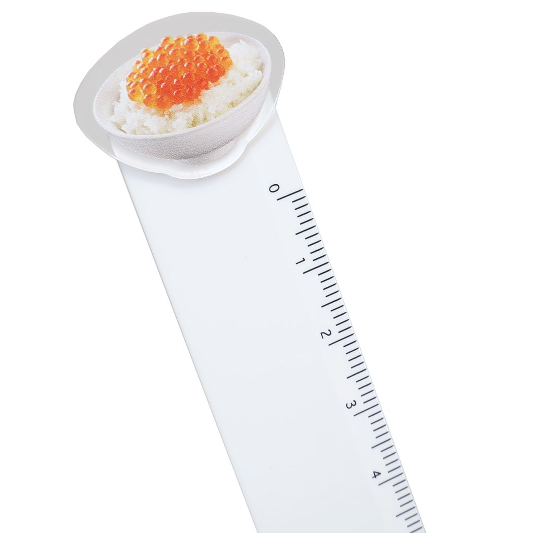 14cm 定規 スリム マスコット付き ものさし every. GOHAN イクラごはん カミオジャパン 新学期準備雑貨 プレゼント