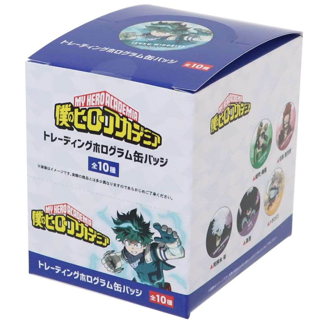 僕のヒーローアカデミア トレーディングホログラムカンバッジ全10種 10個入BOX 缶バッジ セット 少年ジャンプ アニメキャラクター プレ