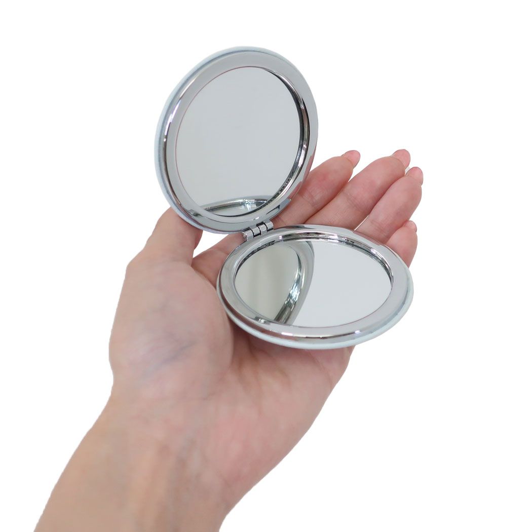 手鏡 もこシュナ コンパクトミラー 2WAYミラー